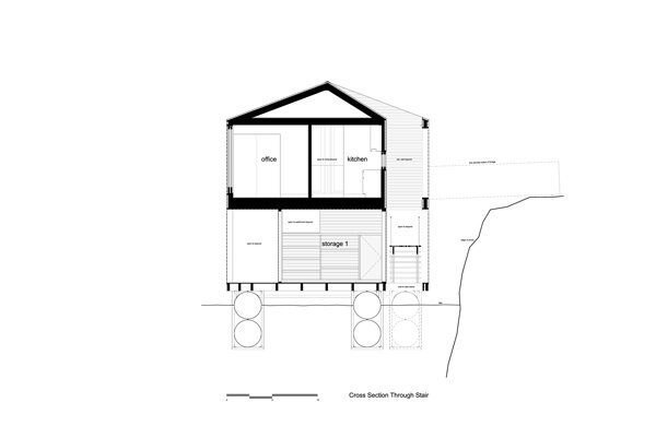 Floating House-Section Plan-1 Kind Design